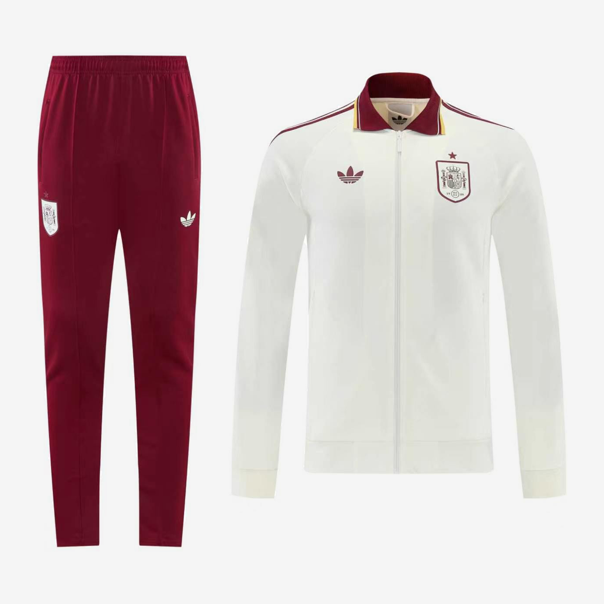 Spain Tracksuit 26/27 - White and Burgundy