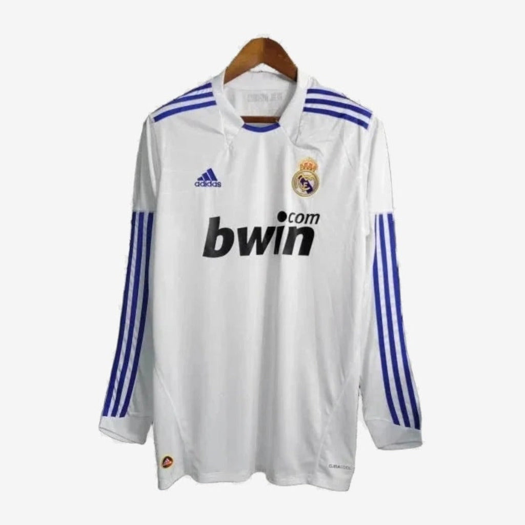 Real Madrid Retro Home 10/11 Men's Long Sleeve Shirt