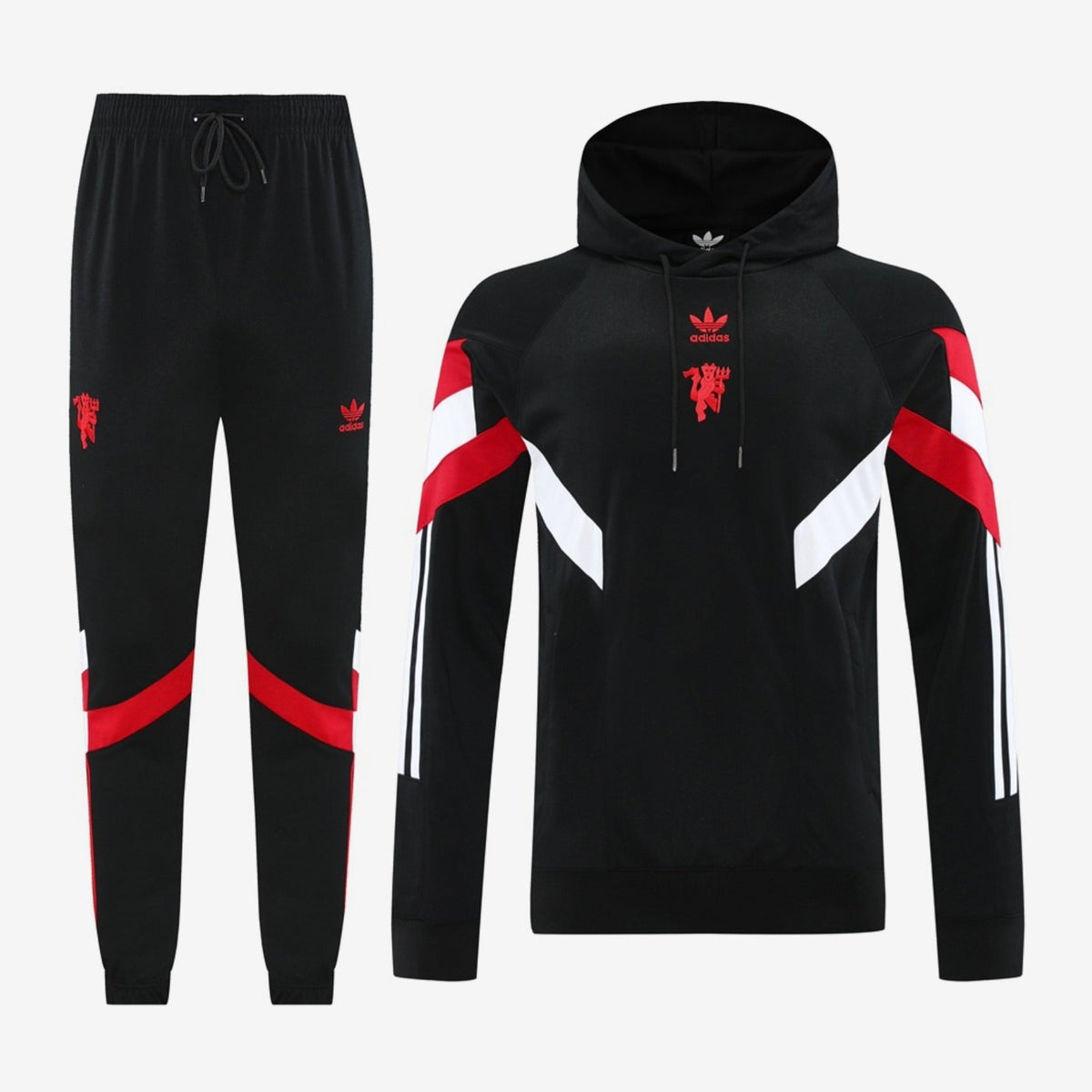 Manchester United Tracksuit - Black and Red