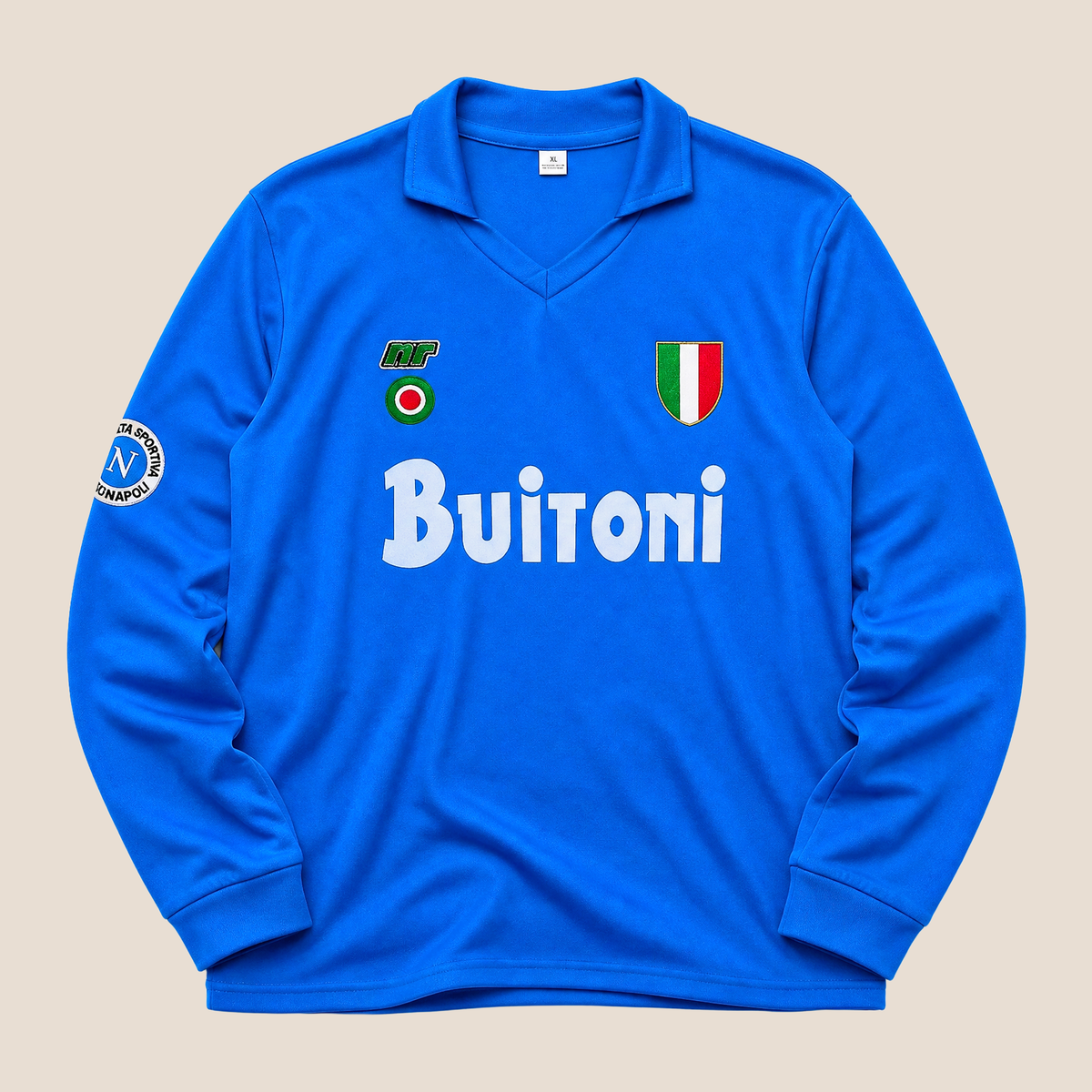 Napoli Retro Home 87/88 Men's Long Sleeve Shirt