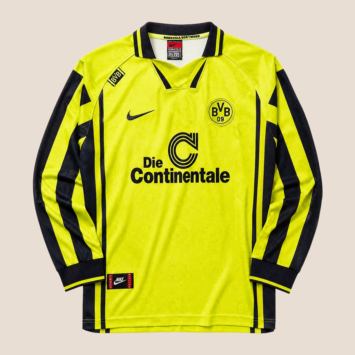Borussia Dortmund Retro Home 96/97 Men's Long Sleeve Shirt