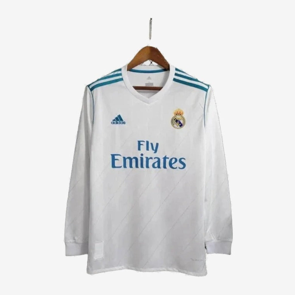 Real Madrid Retro Home 17/18 Men's Long Sleeve Shirt