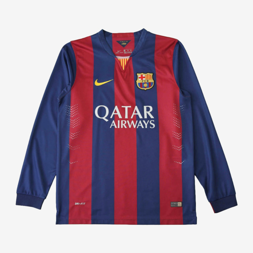 Barcelona Retro Home 14/15 Men's Long Sleeve Shirt