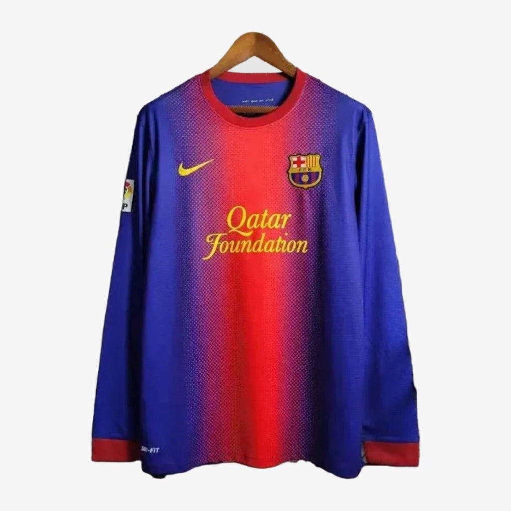 Barcelona Retro Home 12/13 Men's Long Sleeve Shirt