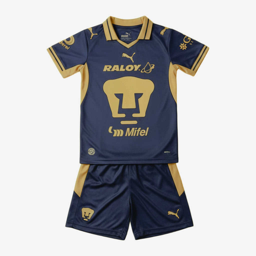 Pumas UNAM Home 26/27 Kids Shirt Kit