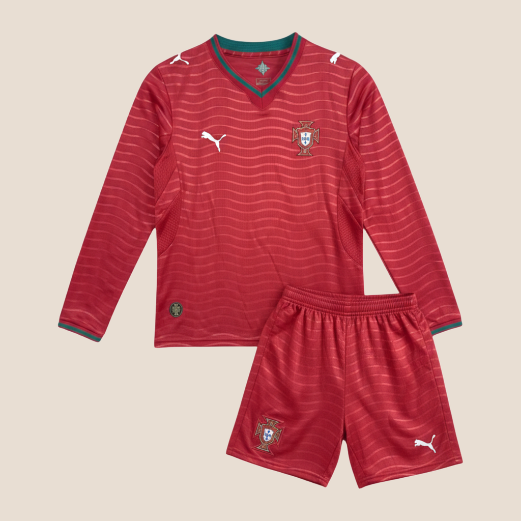Portugal Home 26/27 Kids Long Sleeve Shirt Kit