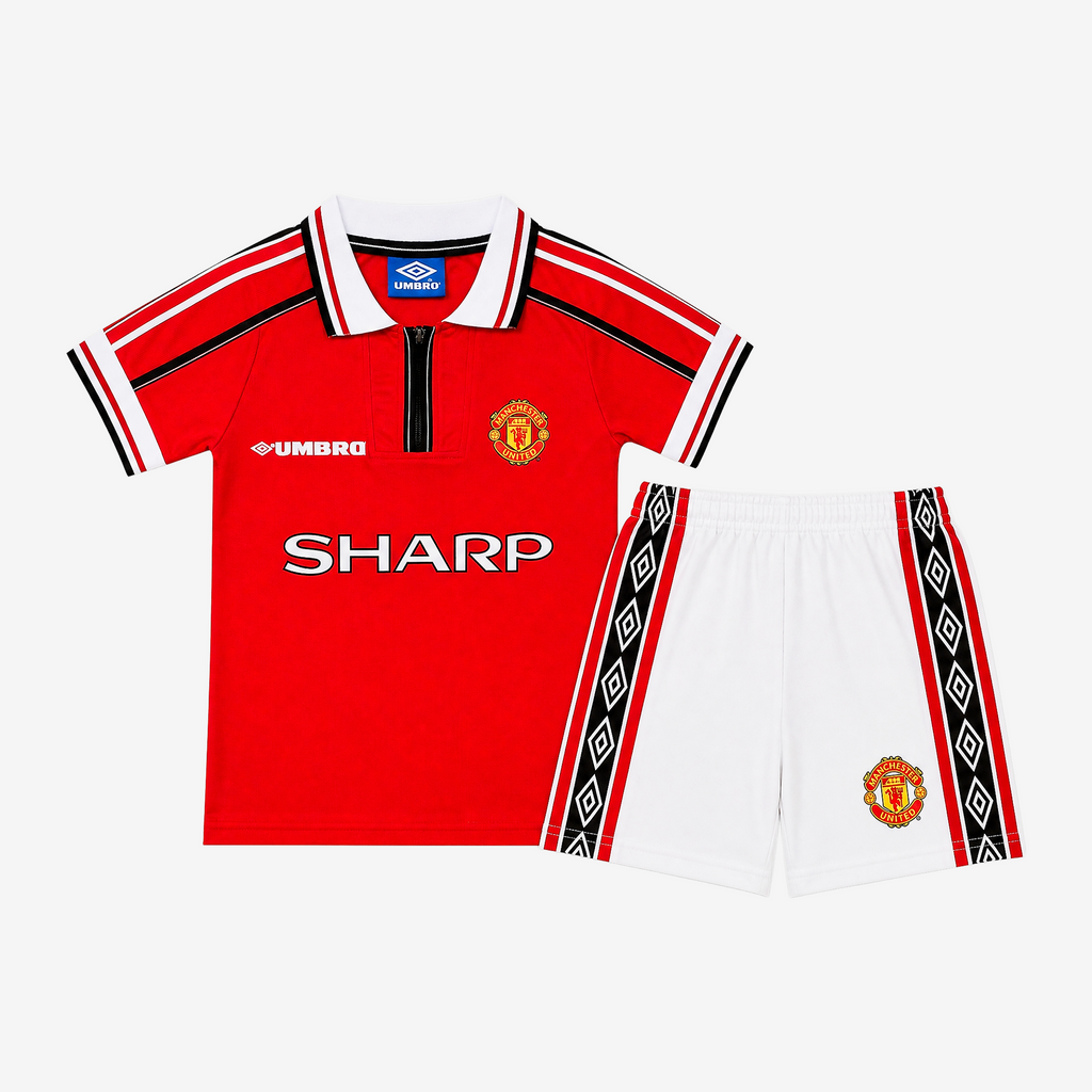 Manchester United Retro Home 98/99 Kids Shirt Kit