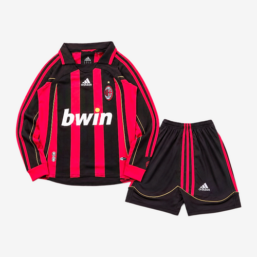 AC Milan Retro Home 06/07 Kids Long Sleeve Shirt Kit