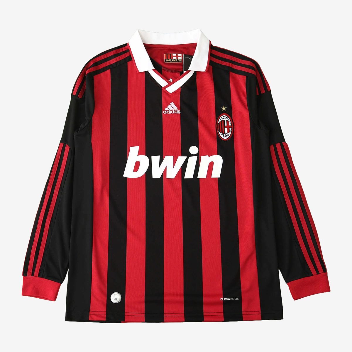 AC Milan Retro Home 09/10 Men's Long Sleeve Shirt