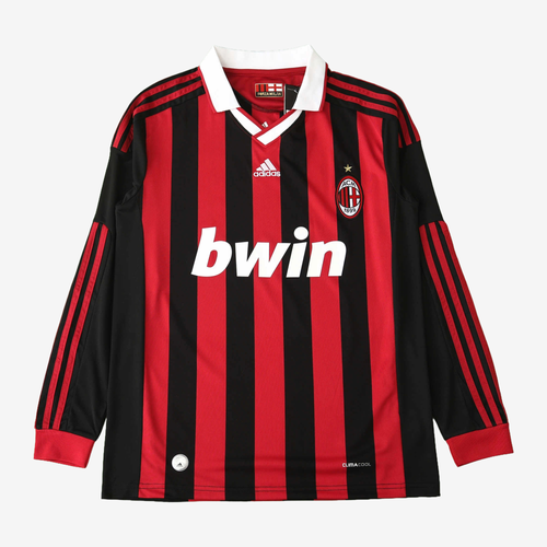 AC Milan Retro Home 09/10 Men's Long Sleeve Shirt