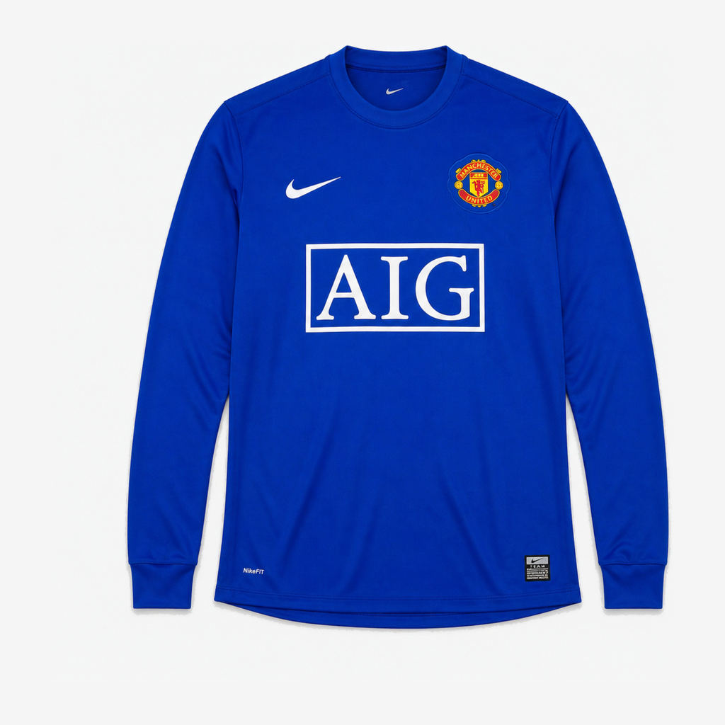 Manchester United Retro Away 08/09 Men's Long Sleeve Shirt