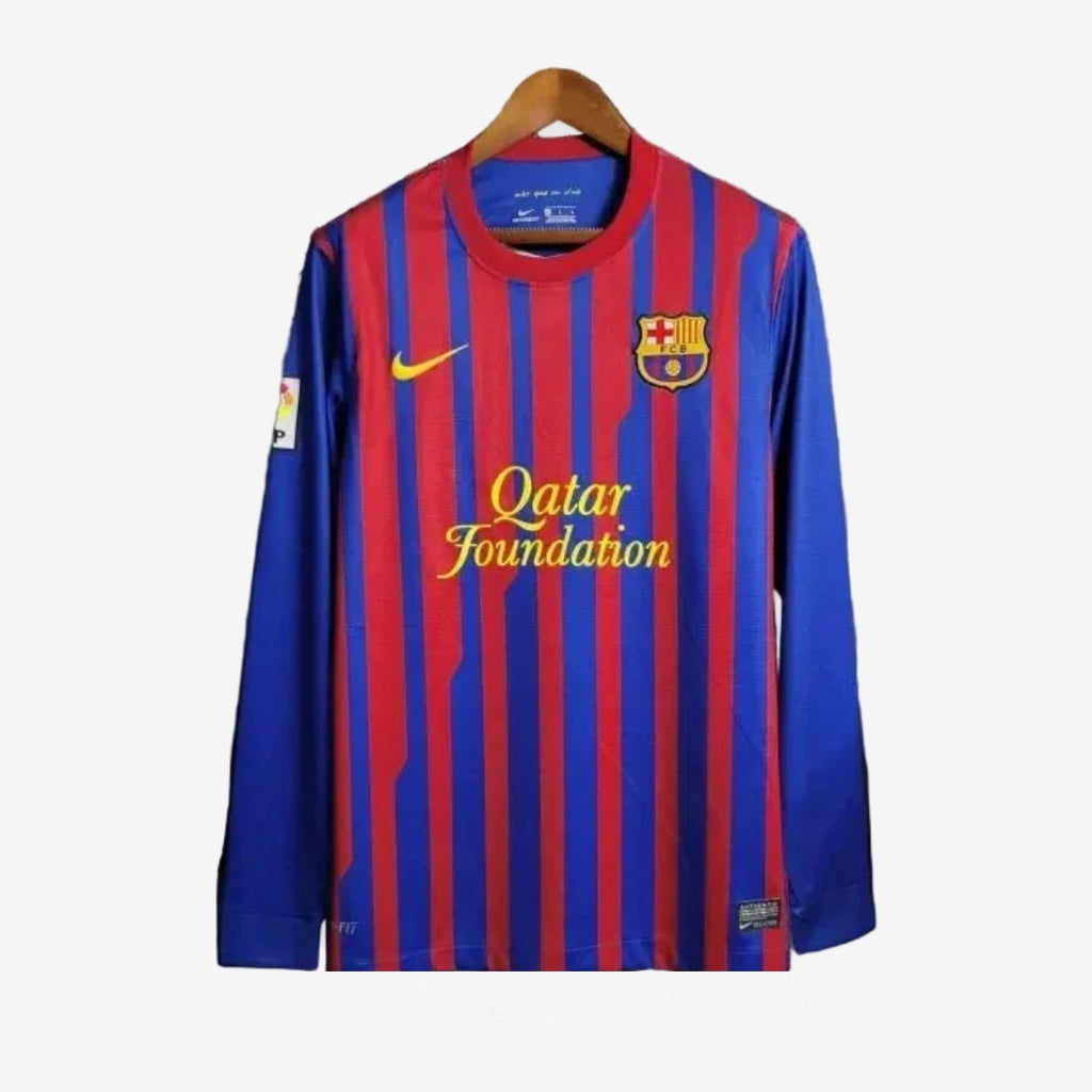 Barcelona Retro Home 11/12 Men's Long Sleeve Shirt