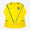 Brazil Retro Home 2002 Men's Long Sleeve Shirt