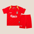 Liverpool Retro Home 05/06 Kids Shirt Kit