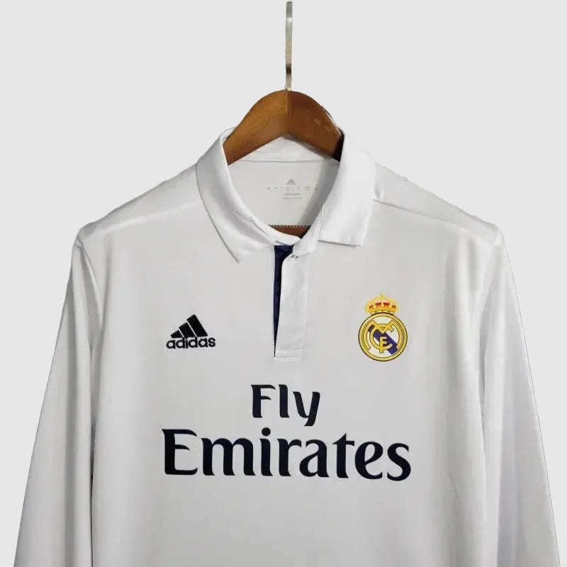 Real Madrid Retro 16/17 Men's Long Sleeve Shirt