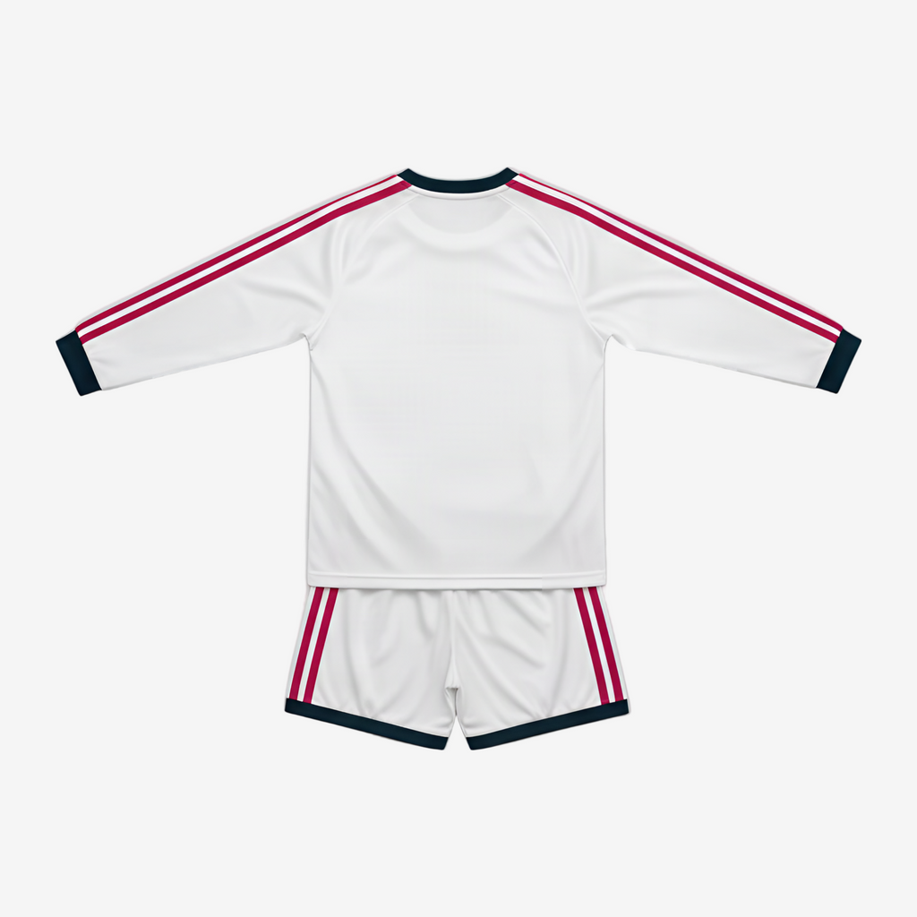 Real Madrid Home 26/27 Kids Long Sleeve Shirt Kit
