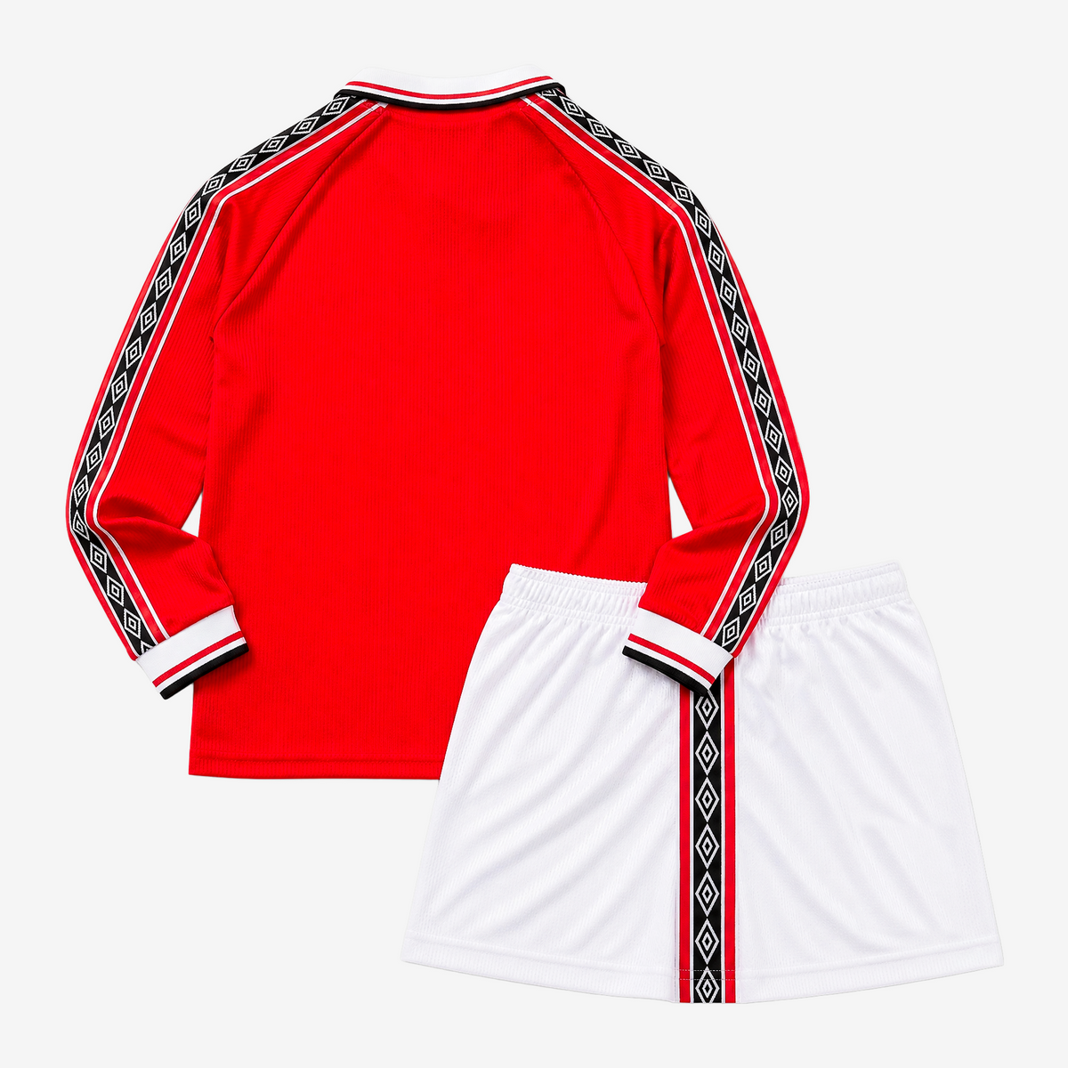 Manchester United Retro Home 98/99 Kids Long Sleeve Shirt Kit