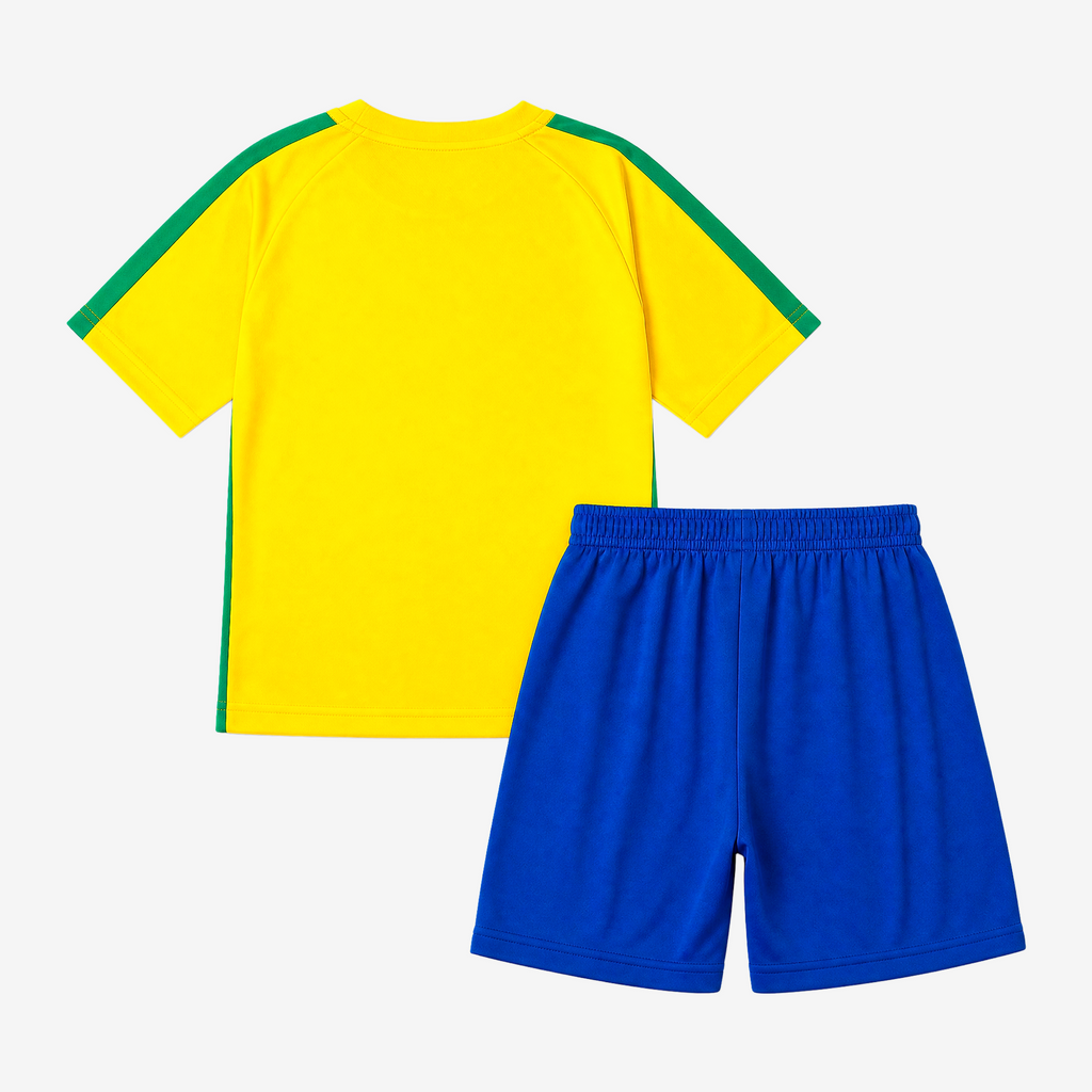 Brazil Retro Home 2002 Kids Shirt Kit