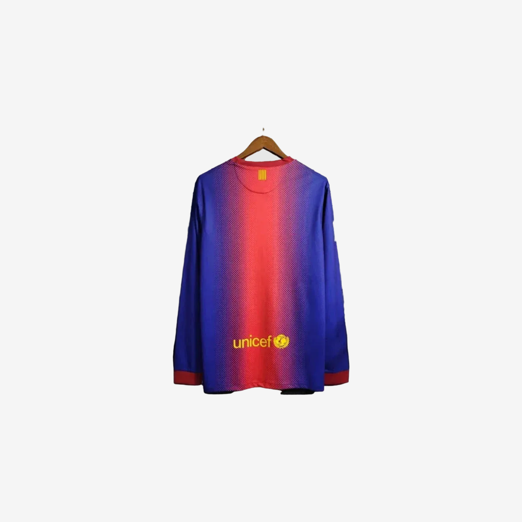 Barcelona Retro Home 12/13 Men's Long Sleeve Shirt