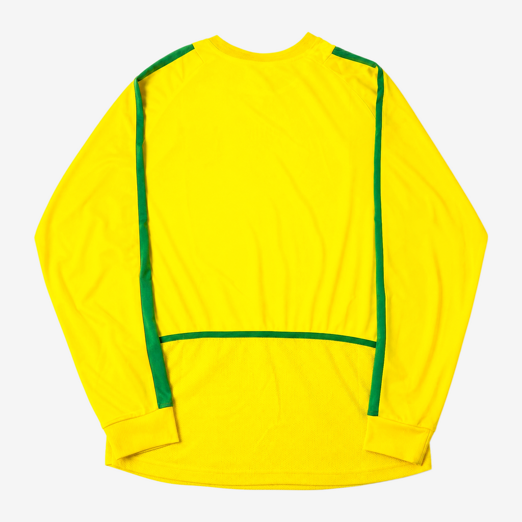 Brazil Retro Home 2002 Men's Long Sleeve Shirt