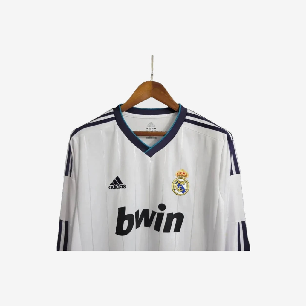 Real Madrid Retro Home 12/13 Men's Long Sleeve Shirt