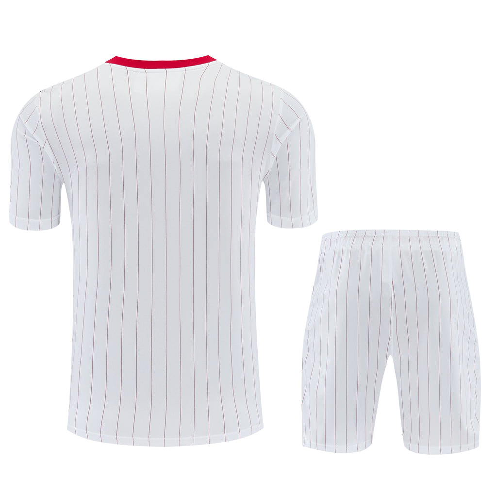 Manchester United Shirt and Shorts Set 26/27 - White Pinstripe