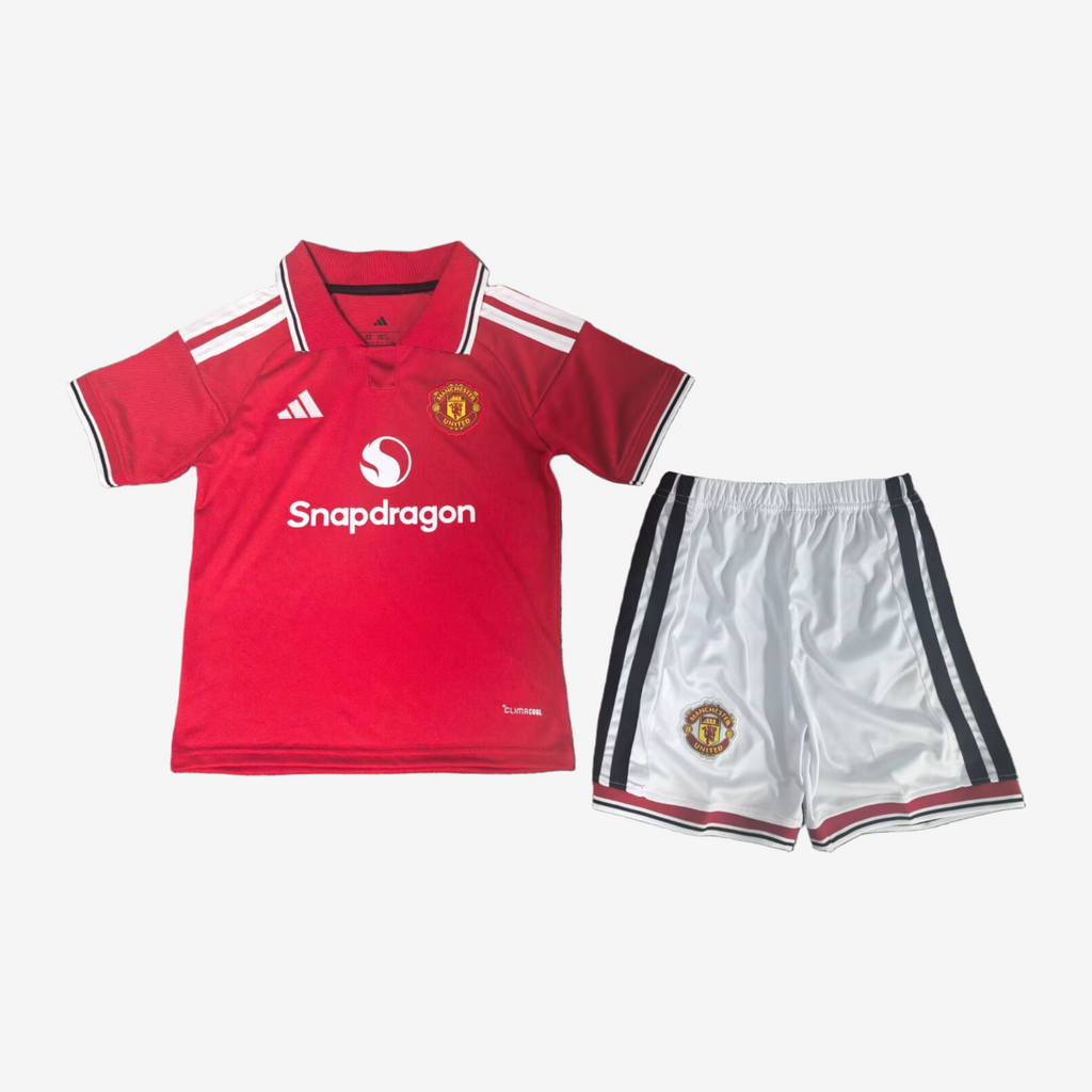 Manchester United Home 26/27 Kids Shirt Kit