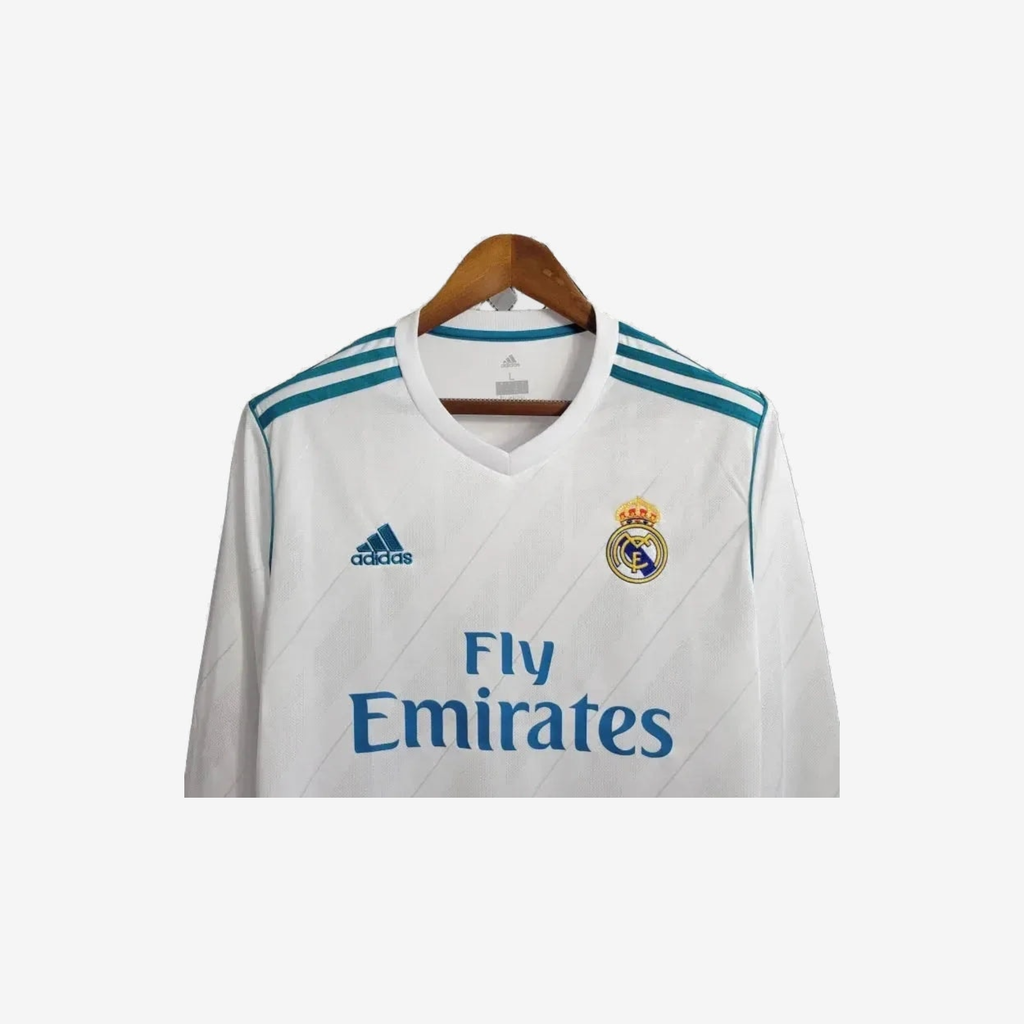 Real Madrid Retro Home 17/18 Men's Long Sleeve Shirt
