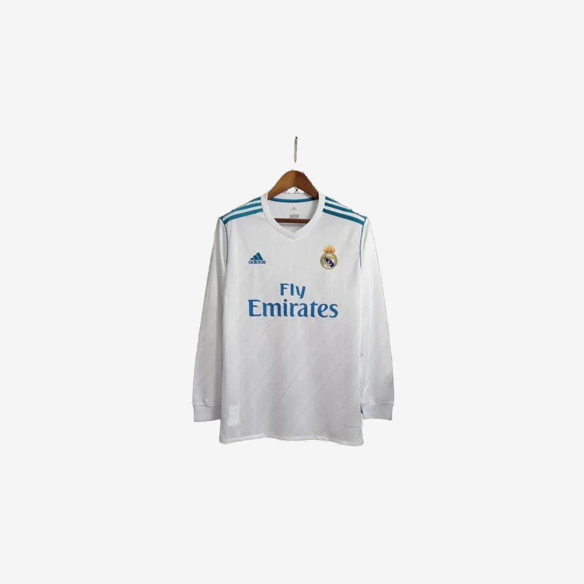Real Madrid Retro Home 17/18 Men's Long Sleeve Shirt