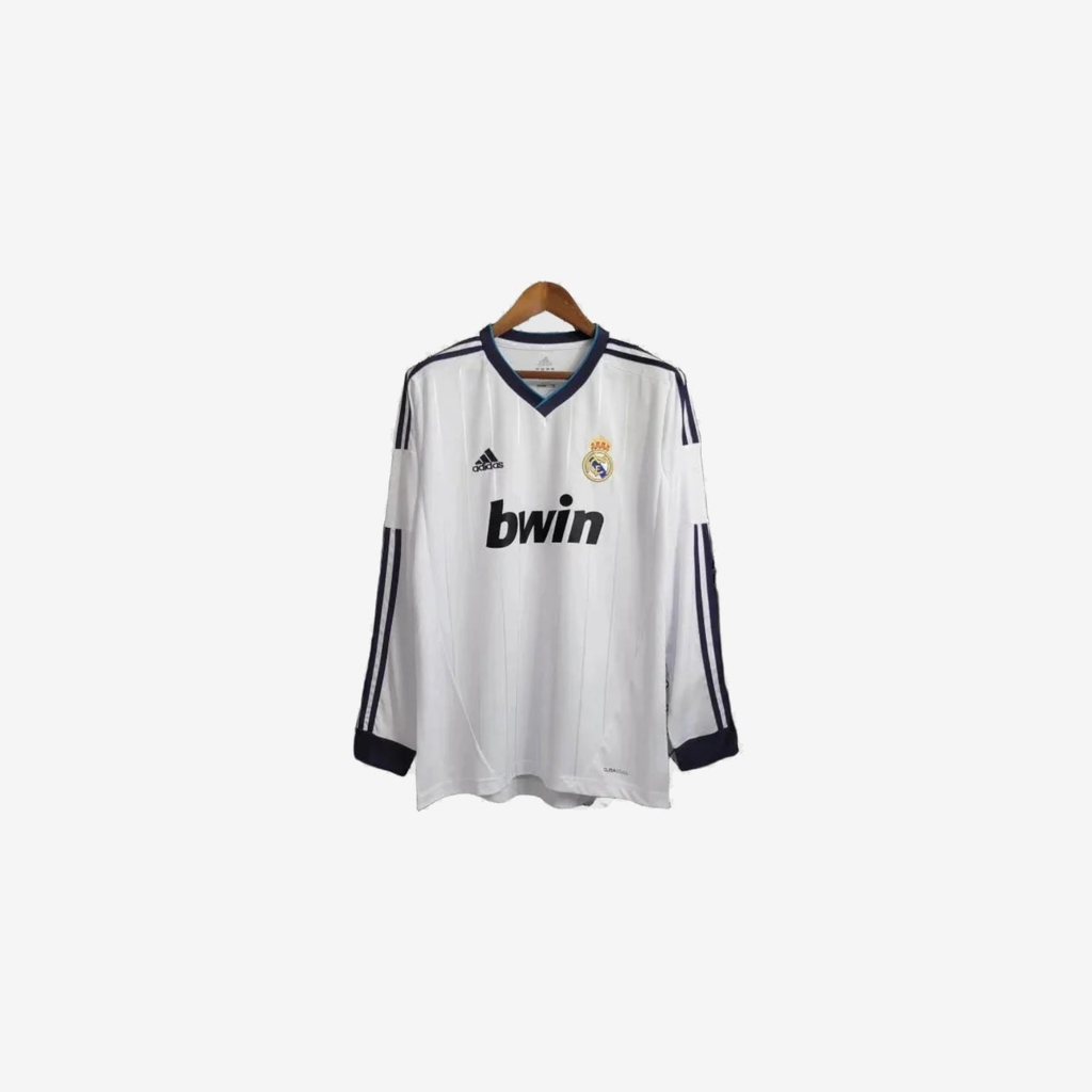 Real Madrid Retro Home 12/13 Men's Long Sleeve Shirt