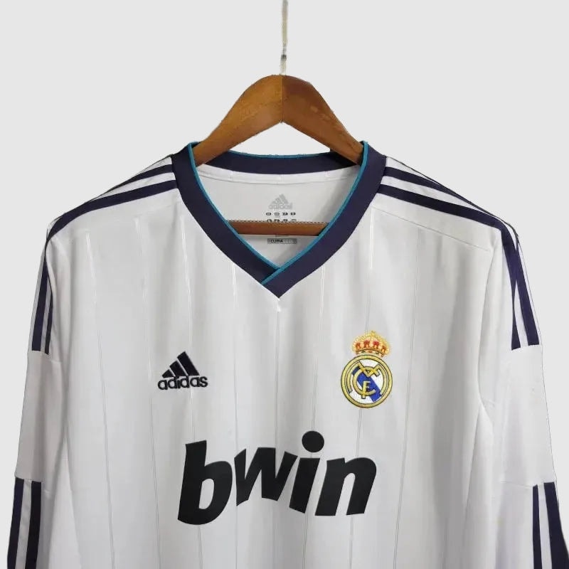 Real Madrid Retro Home 12/13 Men's Long Sleeve Shirt