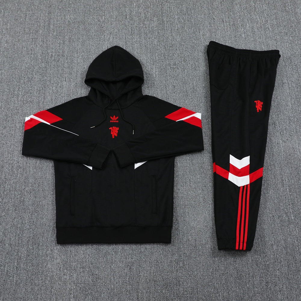 Manchester United Tracksuit - Black and Red