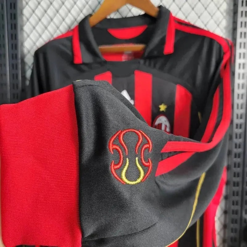 AC Milan Retro Home 06/07 Men's Long Sleeve Shirt