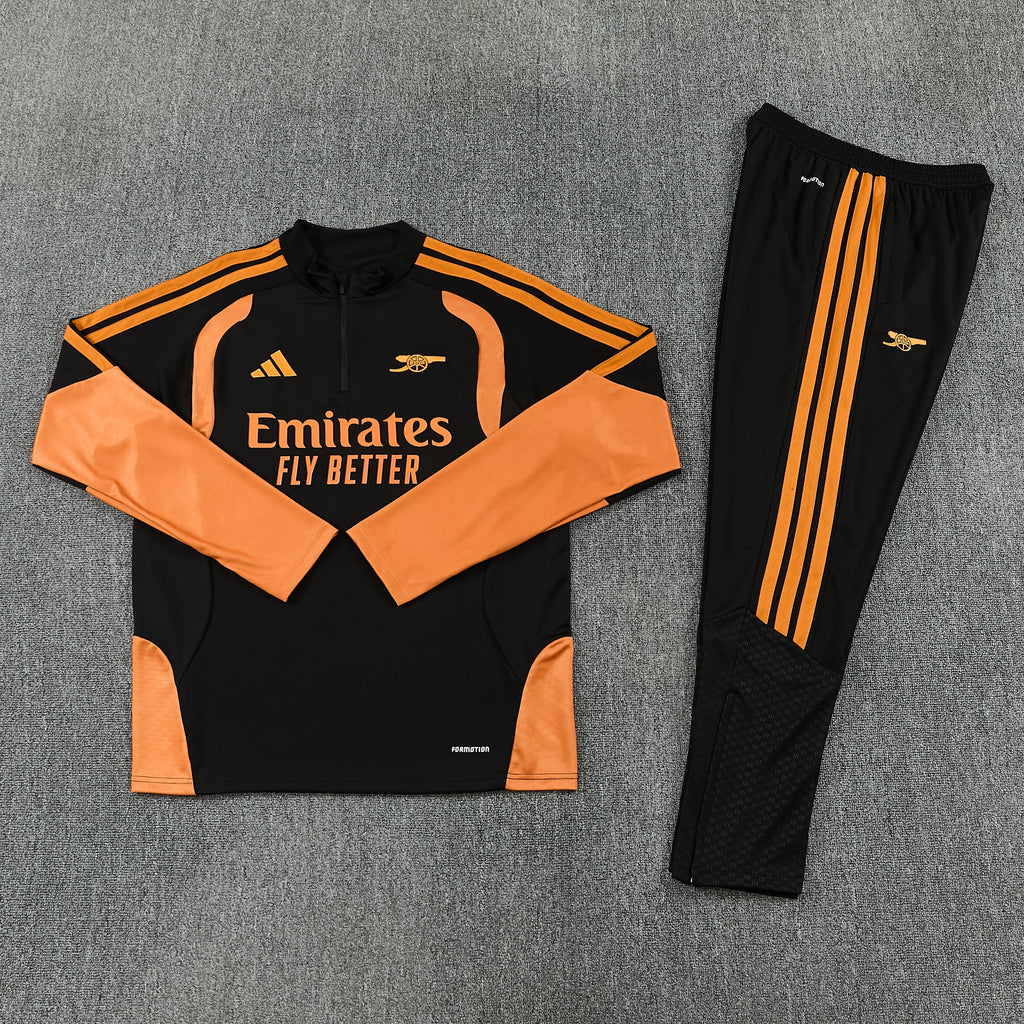 Arsenal Kids Tracksuit 26/27 - Black and Orange
